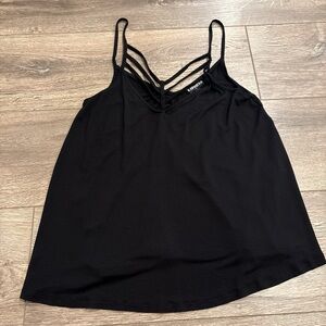 Express Black Strappy V-Neck Tank Top
